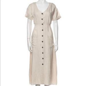 Rachel Zoe linen midi dress with belt